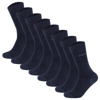 Camano Unisex Socken - Walk Socks, einfarbig, 8er Pack Marine 35-38