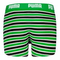 PUMA Boys Boxer Shorts, 6 Pack - Everyday Striped Boxers ECOM 6P, Cotton Stretch, Stripes Black/Blue/Green 122-128