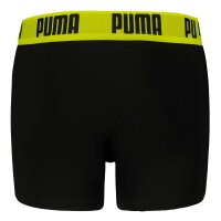 PUMA Boys Boxer shorts, 4-pack - Everyday Basic Boxers ECOM 4P, cotton blend, logo Black/Green 122-128