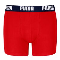 PUMA Boys Boxer Shorts, 6 Pack - Everyday Basic Boxers ECOM 6P, Cotton Stretch Red/Blue/Grey 170-176
