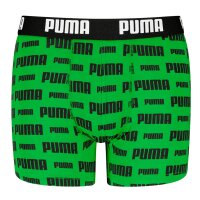 PUMA Jungen Boxer Shorts, 6er Pack - Everyday Logo Print Boxers ECOM 6P, Cotton Stretch Schwarz/Blau/Grün 170-176