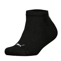 PUMA Kinder Sneakersocken 6er Pack - Plain Sneaker ECOM 6P, Logo, einfarbig Schwarz 23-26