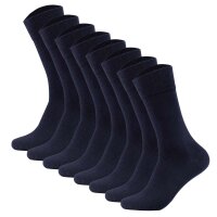 Camano Mens Socks, Pack of 8 - Organic Cotton, Single Colour