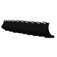 PUMA Kids Quarter socks, 9-pack - Plain Quarter ECOM 9P, logo, solid colour Black 27-30 (9-11.5 UK)