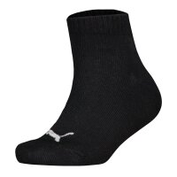 PUMA Kinder Quartersocken, 9er Pack - Plain Quarter ECOM 9P, Logo, einfarbig Schwarz 31-34