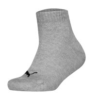 PUMA Kids Quarter socks, 9-pack - Plain Quarter ECOM 9P, logo, solid colour Black/White/Grey 27-30 (9-11.5 UK)