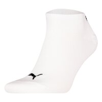 PUMA Unisex Sneakersocken, 6er Pack - Sneaker Plain ECOM 6P, Logo, einfarbig Weiß 35-38