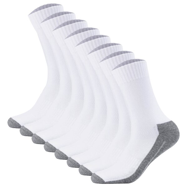 Camano Unisex Socken - Pro Tex Function, einfarbig, 8er Pack Weiß 39-42