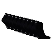PUMA unisex sneaker socks, 9-pack - Sneaker Plain ECOM 9P, logo, solid colour Black 43-46 (UK 8.5-11)