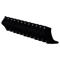 PUMA Unisex Sneaker socks, 12-pack - Sneaker Plain ECOM 12P, logo, solid colour Black 39-42 (UK 5.5-8)
