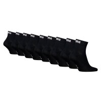 PUMA Unisex Quarter Socks, 9 Pack - Quarter Plain ECOM 9P, Logo, solid colour Black 39-42 (UK 5.5-8)
