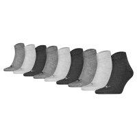 PUMA Unisex Quarter Socken, 9er Pack - Quarter Plain ECOM 9P, Logo, einfarbig Grau 39-42