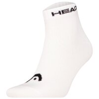 HEAD Unisex Quarter socks, 3-pack - Elements All Sport Quarter, logo, solid colour White 39-42 (UK 6-8)