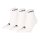 HEAD Unisex Quarter socks, 3-pack - Elements All Sport Quarter, logo, solid colour White 39-42 (UK 6-8)