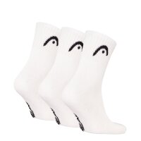 HEAD Unisex Socks, 3-pack - All Sports Training Short Crew, sports socks, logo, solid colour White 43-46 (UK 9-11)