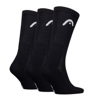 HEAD Unisex Socken, 3er Pack - All Sport Training Crew, Sportsocken, Logo Schwarz 39-42