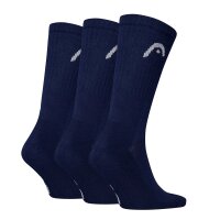 HEAD Unisex Socken, 3er Pack - All Sport Training Crew, Sportsocken, Logo Blau 43-46