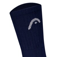 HEAD Unisex Socken, 3er Pack - All Sport Training Crew, Sportsocken, Logo Blau 43-46