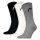 HEAD Unisex Socken, 3er Pack - All Sport Training Crew, Sportsocken, Logo Grau/Weiß/Schwarz 43-46
