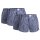 TOM TAILOR Herren Boxershorts, 4er Pack - Web-Shorts, Baumwolle, Poplin, kariert Blau S
