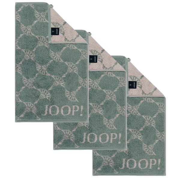 JOOP! guest towel Classic terry collection, 3-pack - terry towelling Pine Cornflower 30x50cm