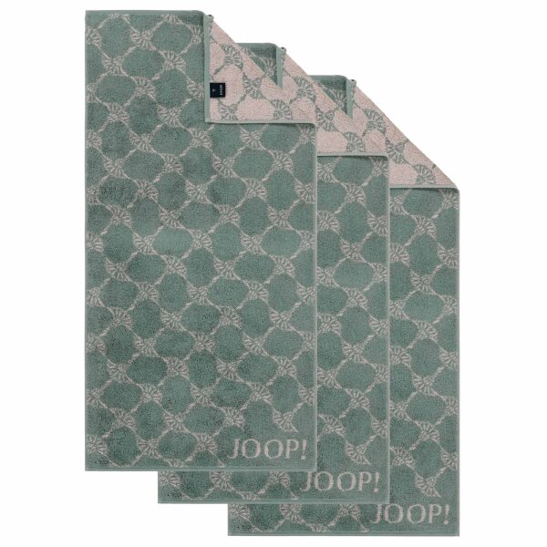 JOOP! Handtuch Classic / Infinity Kollektion, 3er Pack - Walkfrottier Pinie Cornflower 50x100cm