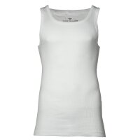 TOM TAILOR mens tank top, pack of 4 - undershirt, Garron S, plain White/black XXL (XX-Large)