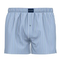 TOM TAILOR Herren Web-Boxershorts, 4er Pack - Pure Cotton, Westside C, kariert Dunkelblau/Hellblau/Weiß S