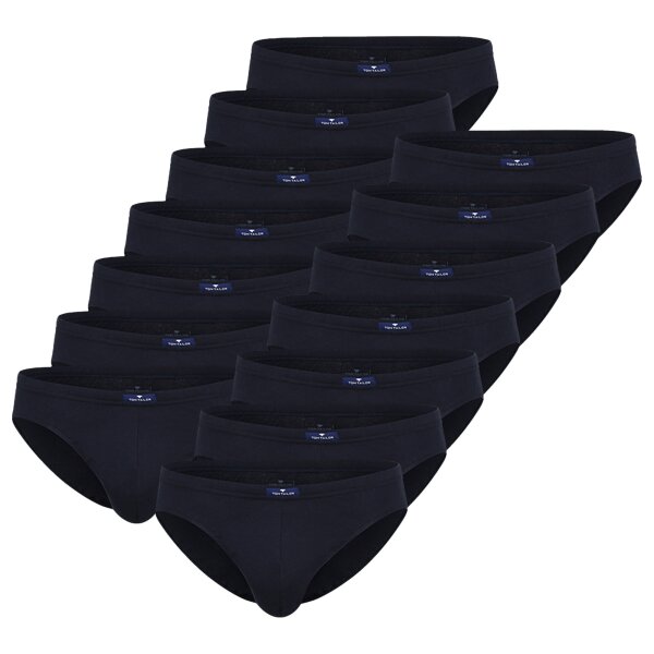 TOM TAILOR Mens briefs, 14-pack - mini briefs, Pure Cotton, Jersey, uni Blue M (Medium)