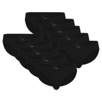 TOM TAILOR Mens Brief, 10-pack - Mini Brief, Basic, plain Black L (Large)