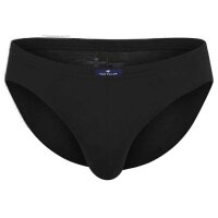 TOM TAILOR Mens Brief, 10-pack - Mini Brief, Basic, plain Black L (Large)