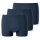 UNCOVER by SCHIESSER mens boxer shorts, 3-pack - UNCOVER Cotton, shorts, single jersey Dark blue S (Small)
