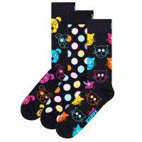 Happy Socks Unisex Socken, 6er Pack - Classic, Muster, Baumwollmischung, gemischte Farben FilledOptic-Dog 36-40