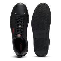 HUGO Herren Sneaker - Morrie Tenn napu, Turnschuh, Schnürung, Kunstleder Schwarz/Schwarz EU 41
