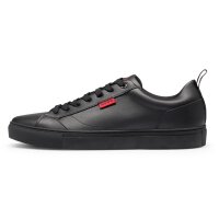 HUGO Herren Sneaker - Morrie Tenn napu, Turnschuh, Schnürung, Kunstleder Schwarz/Schwarz EU 41