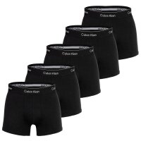 Calvin Klein mens boxer shorts, pack of 5 - trunks, Icon Stretch, logo waistband Black S (Small)