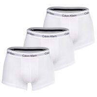 Calvin Klein mens boxer shorts, 3-pack -Trunks, Icon Stretch, logo waistband White S (Small)