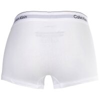 Calvin Klein mens boxer shorts, 3-pack -Trunks, Icon Stretch, logo waistband White S (Small)