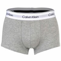 Calvin Klein mens boxer shorts, 3-pack -Trunks, Icon Stretch, logo waistband Black/White/Grey S (Small)