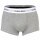 Calvin Klein Herren Boxershorts, 3er Pack - Trunks, Icon Stretch, Logobund Schwarz/Weiß/Grau S