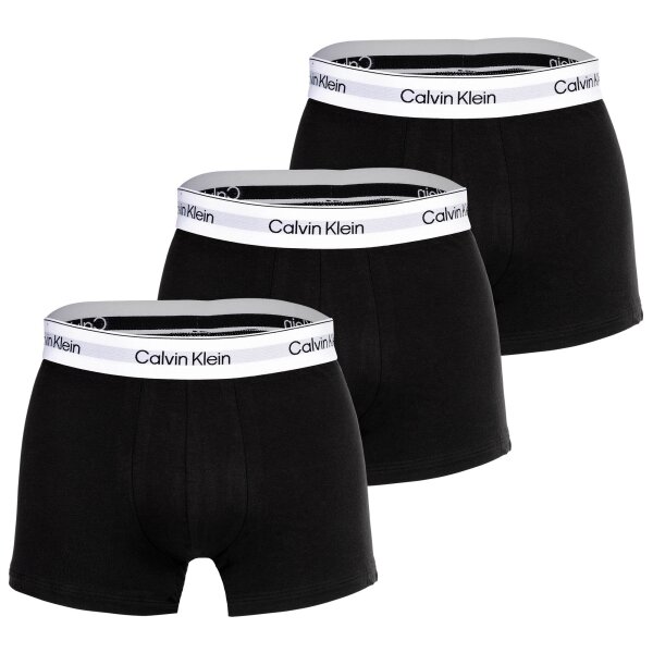 Calvin Klein mens boxer shorts, 3-pack -Trunks, Icon Stretch, logo waistband Black/White 2XL (XX-Large)