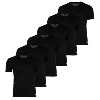 DIESEL mens T-shirt, 6-pack - MICHAEL, undershirt, V-neck, short-sleeved, cotton Black S (Small)