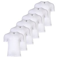 DIESEL Herren T-Shirt, 6er Pack - MICHAEL, Unterhemd, V-Neck, kurzarm, Baumwolle Weiß S
