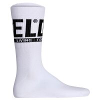 DIESEL unisex socks, 6-pack - SKM-RAY, ribbed cuffs, logo, plain Black/Grey/White 35-38 (UK 2.5-5)