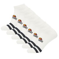 Ellesse Unisex Sneaker Socken MELNA, 6 Paar - Trainer Liner, Sport, Logo Weiß 37-42,5