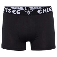 CHIEMSEE Herren Boxershorts, 6er Pack - Shorts, Logobund, einfarbig Schwarz/Grau M