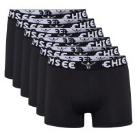 CHIEMSEE Herren Boxershorts, 6er Pack - Shorts, Logobund, einfarbig Schwarz M