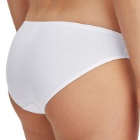 CALIDA Damen Slip 3er Pack - Essential Cotton, Low Cut, Jersey, einfarbig 2xSchwarz/Weiß XS (36/38)