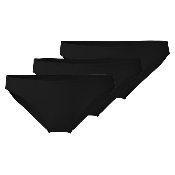 CALIDA Womens Briefs 3-pack - Essential Cotton, Low Cut, jersey, solid color Black 40/42 (UK 14/16)