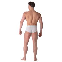 WOH Mens Trunk - Sexy Fun, basic shorts, logo, cotton stretch, plain White S (Small)